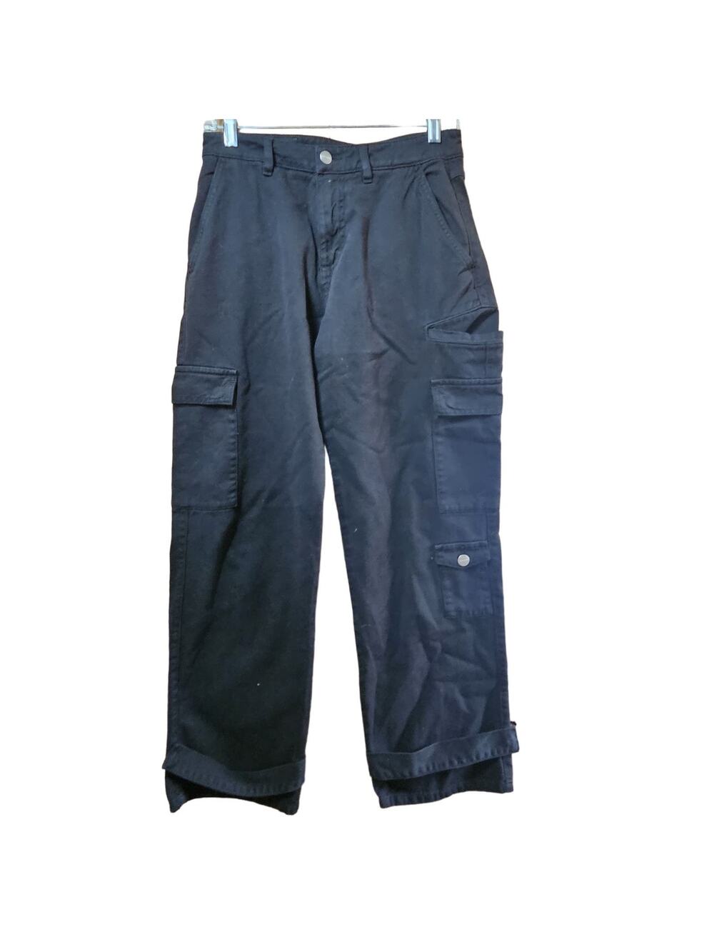 Icon Denim Black Rosalia Cargo Low Waist Jeans Size 6